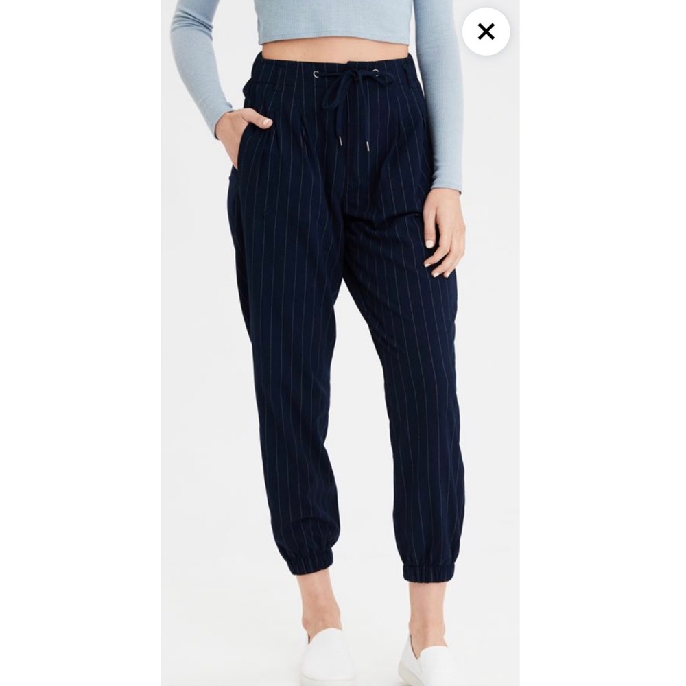 AE highest waist striped jogger pant